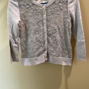 Abercrombie and fitch grey lace front cardigan